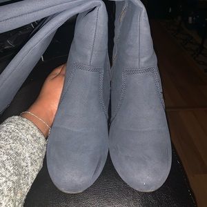 Fergalicious Wedge High Boot Navy Blue $45 Obo Never Worn In Box